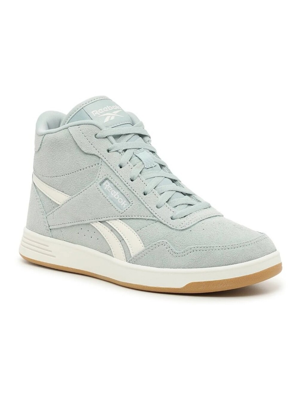 NWT REEBOK Court Advance Suede High Top Sneakers Sage/White 8.5 NEW